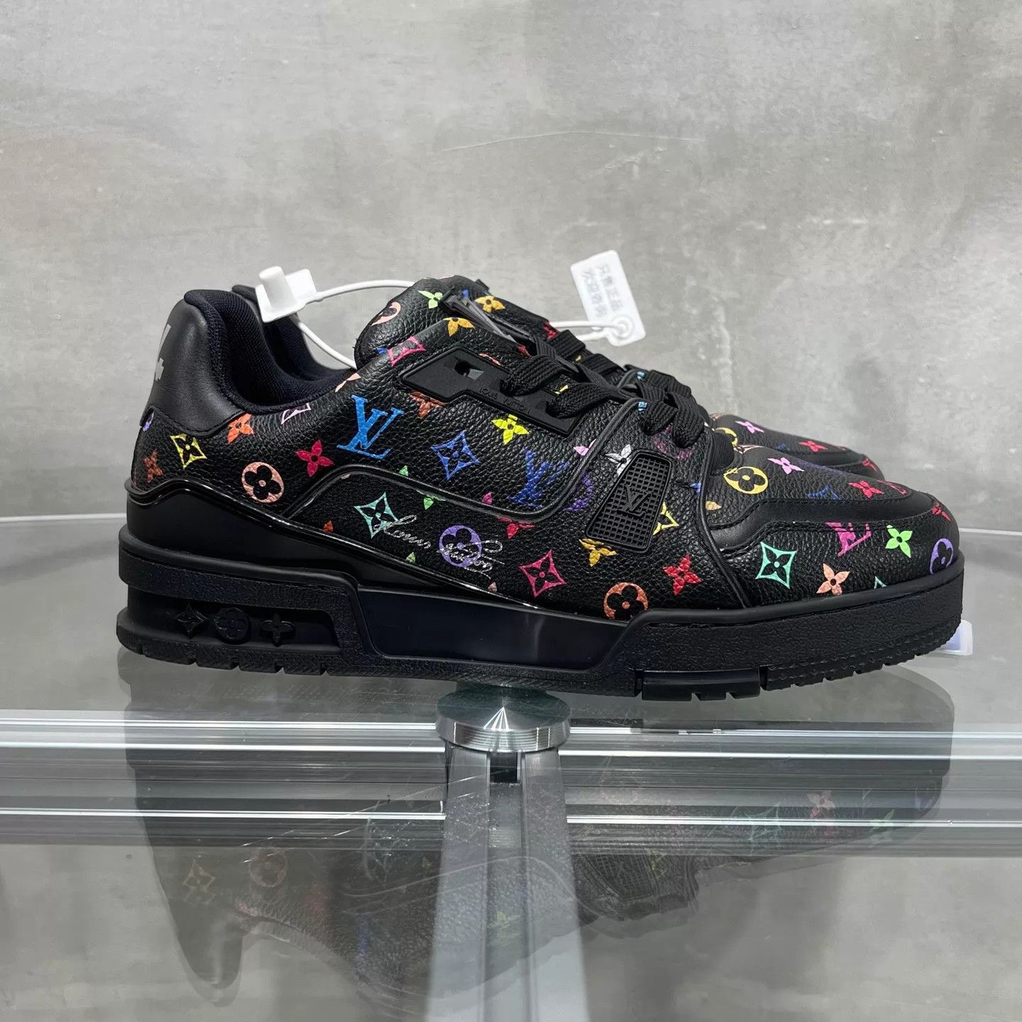 Louis Vuitton LV Trainer Takashi Murakami Black UK4/38 Size US 7.5 / IT 37.5 - 4 Thumbnail