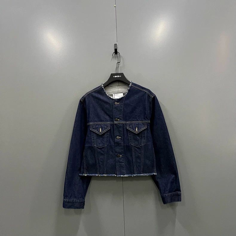 Maison Margiela Maison Margiela 23fw collarless denim jacket Size US M / EU 48-50 / 2 - 1 Thumbnail