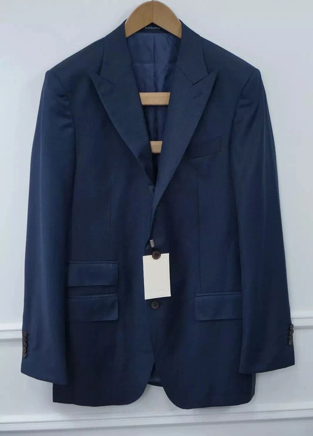 Suitsupply Men Suitsupply Blazer Washington Peak Navy Wool S110 US42L Size 42L - 1 Thumbnail