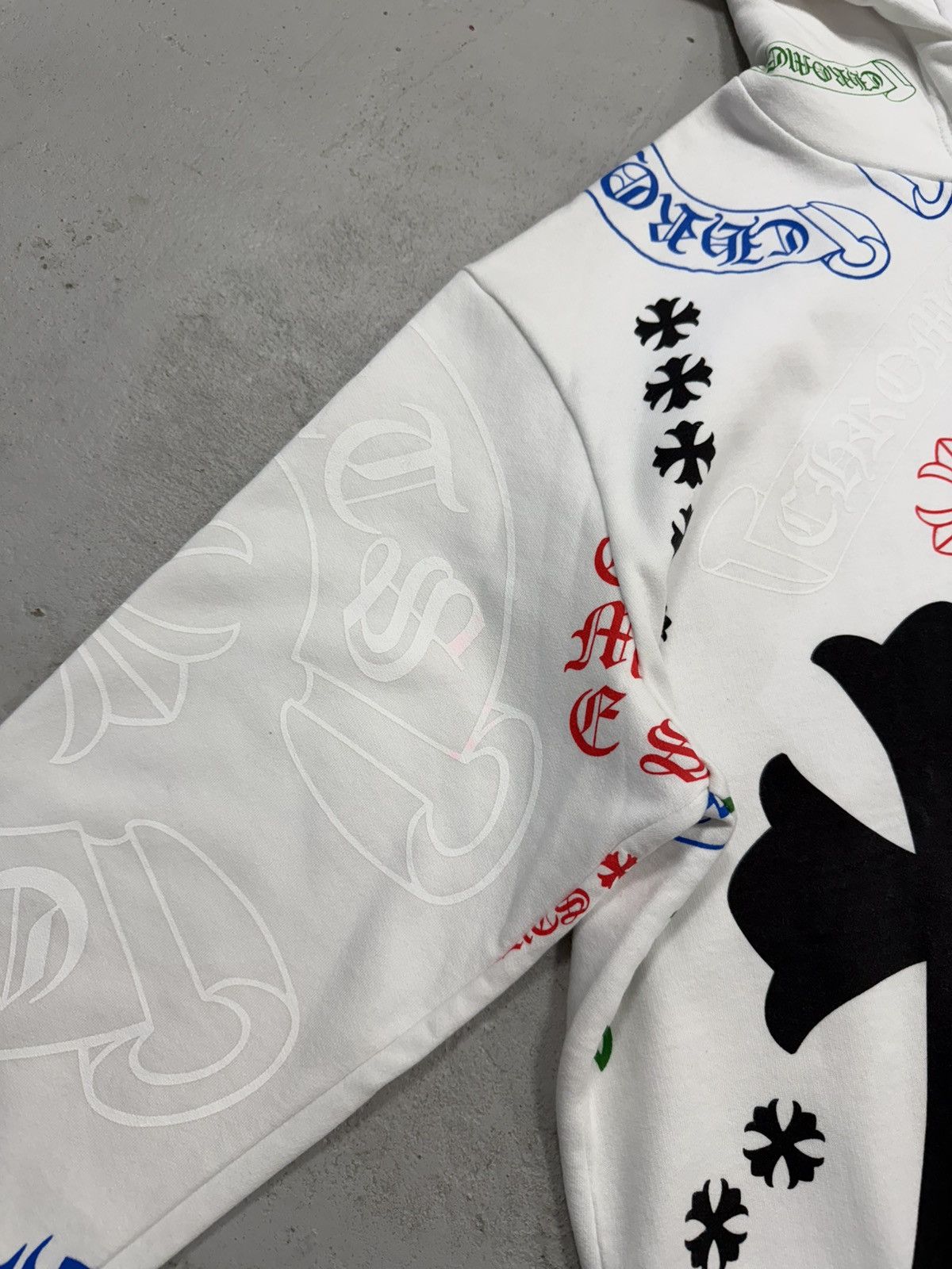 Chrome Hearts Chrome Hearts Stencil Monogram Hoodie White Large Size US L / EU 52-54 / 3 - 5 Thumbnail