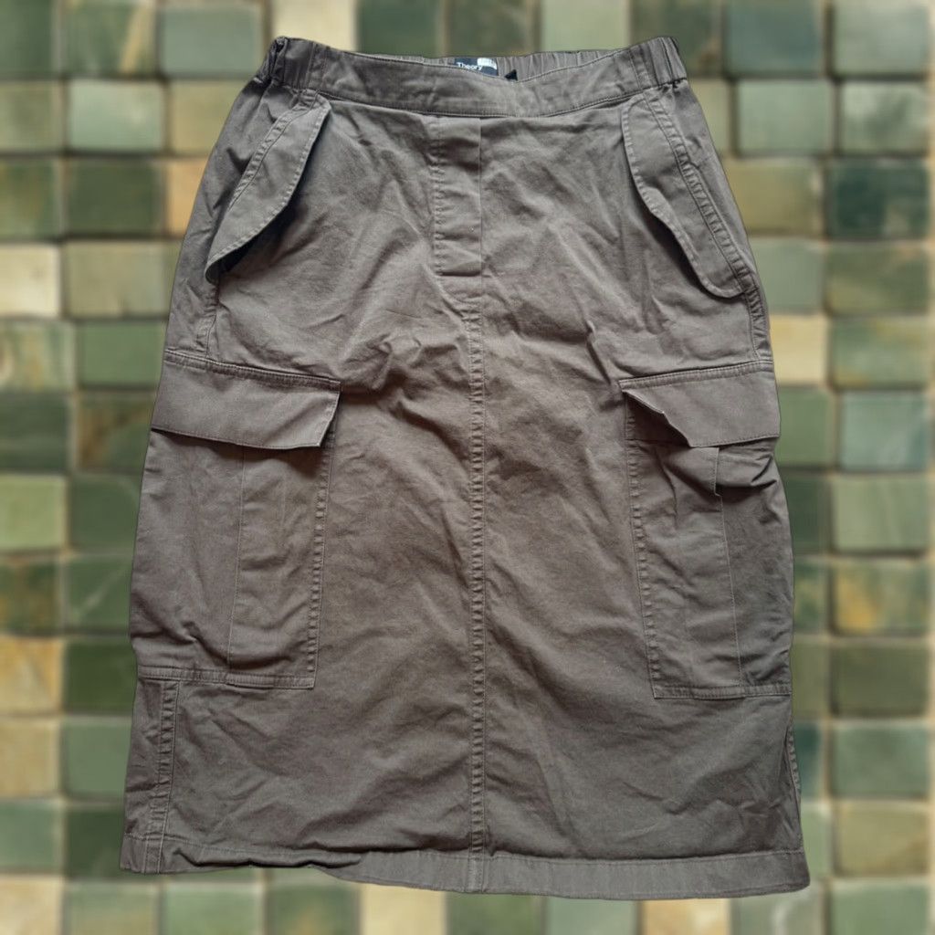 Theory Theory Green Utility Knee Length Cargo Skirt Women’s Size 4 Size 27" / US 4 / IT 40 - 1 Thumbnail