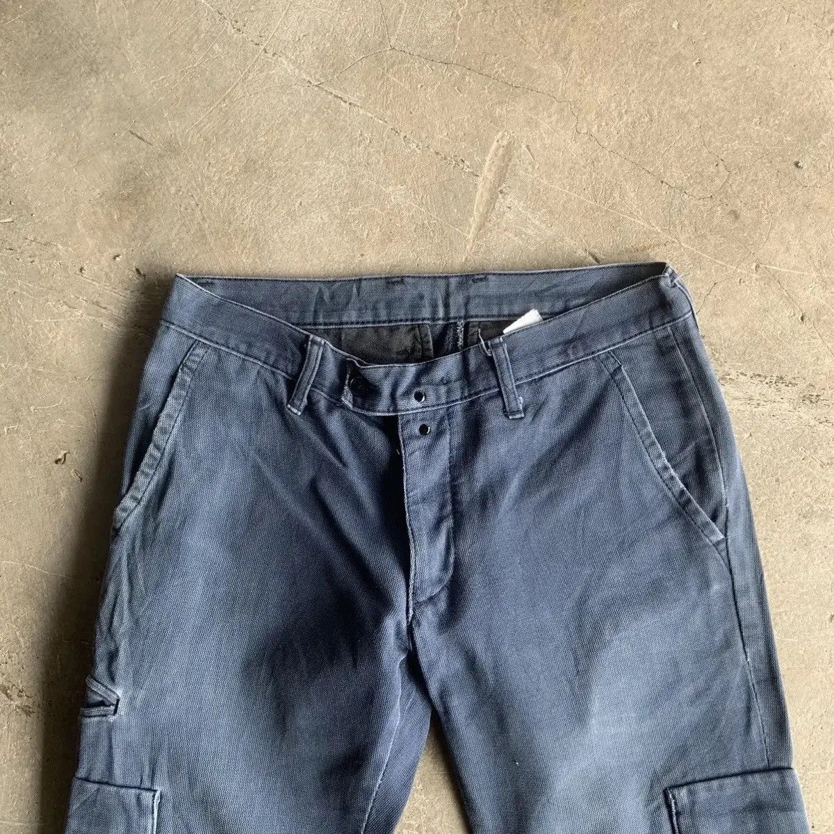 CABANE de ZUCCa HOT ITEM 💥Zucca Travail Duck Canvas Trouser Navy Cargo Pants Size US 29 - 2 Thumbnail