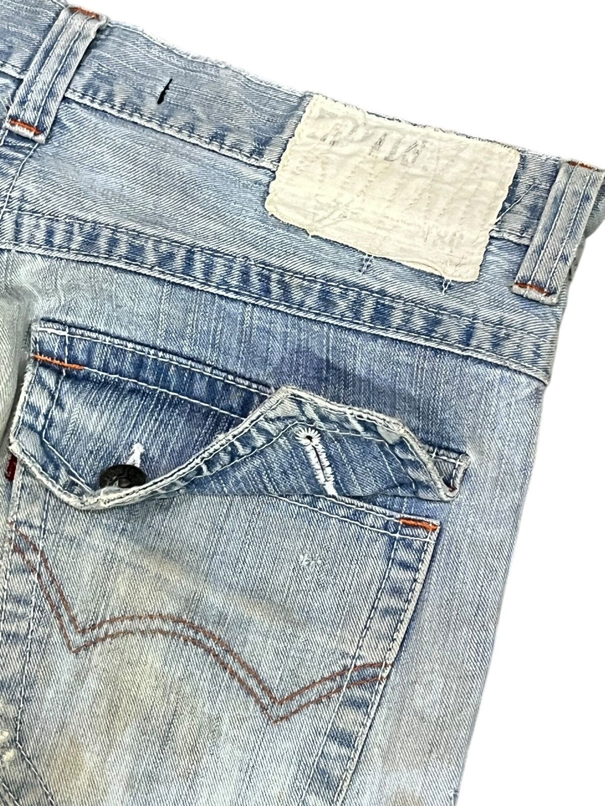 Edwin FYE🔥EDWIN 401XV Grunge Dirty Mudwash Off-Blue Flare Denim Size US 34 / EU 50 - 13 Thumbnail