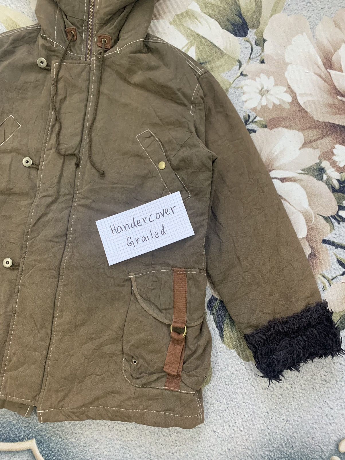 Tornado Mart Tornado Mart Parka Style Cargo Pocket Jacket Hairy Hoodie Size US M / EU 48-50 / 2 - 3 Thumbnail