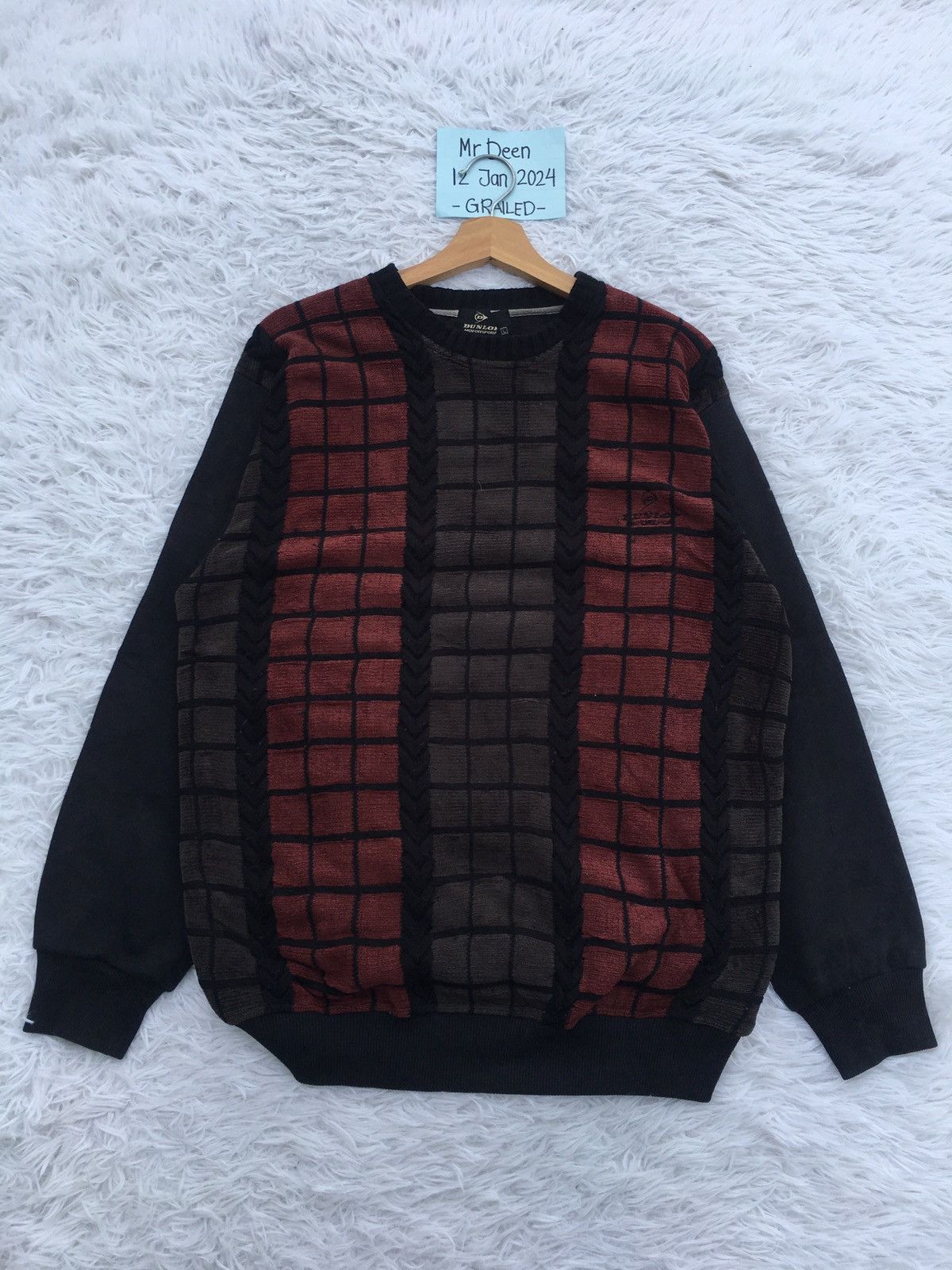 Dunlop Rare Vintage Dunlop Knitted Sweater Size US L / EU 52-54 / 3 - 1 Thumbnail