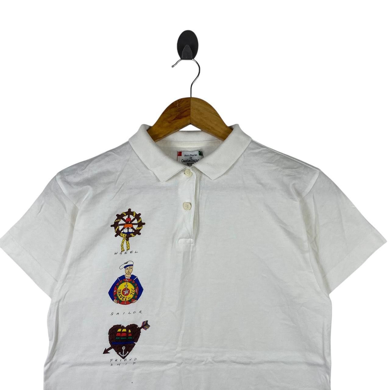 Jean Charles De Castelbajac Vintage JEAN CHARLES CASTELBAJAC Sailor Polo Tee Shirt Top Size S / US 4 / IT 40 - 2 Thumbnail