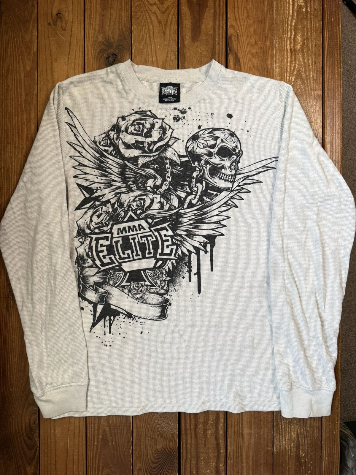Vintage Vintage Y2K MMA Elite White Thermal Shirt Size US L / EU 52-54 / 3 - 1 Thumbnail