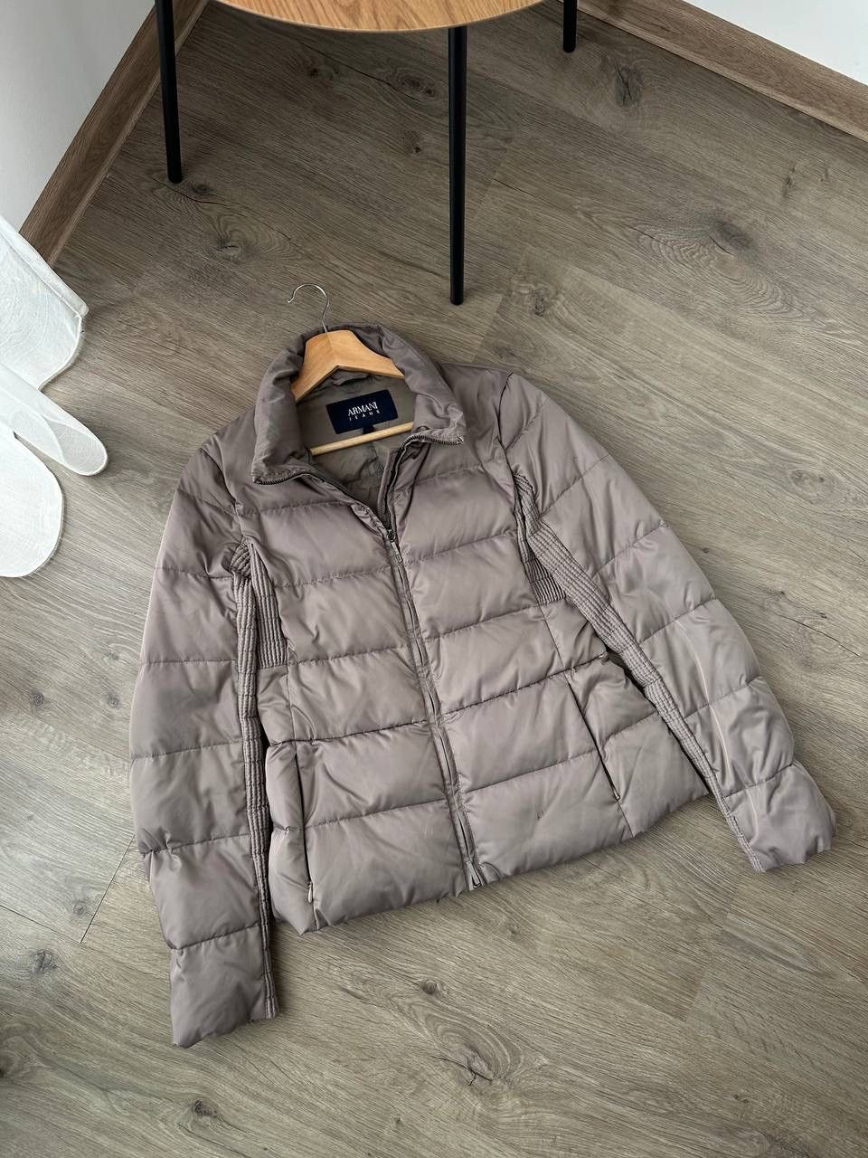 Armani × Vintage Vintage Japanese Armani Jeans Hooded Down Puffers Jacket Size S / US 4 / IT 40 - 3 Thumbnail