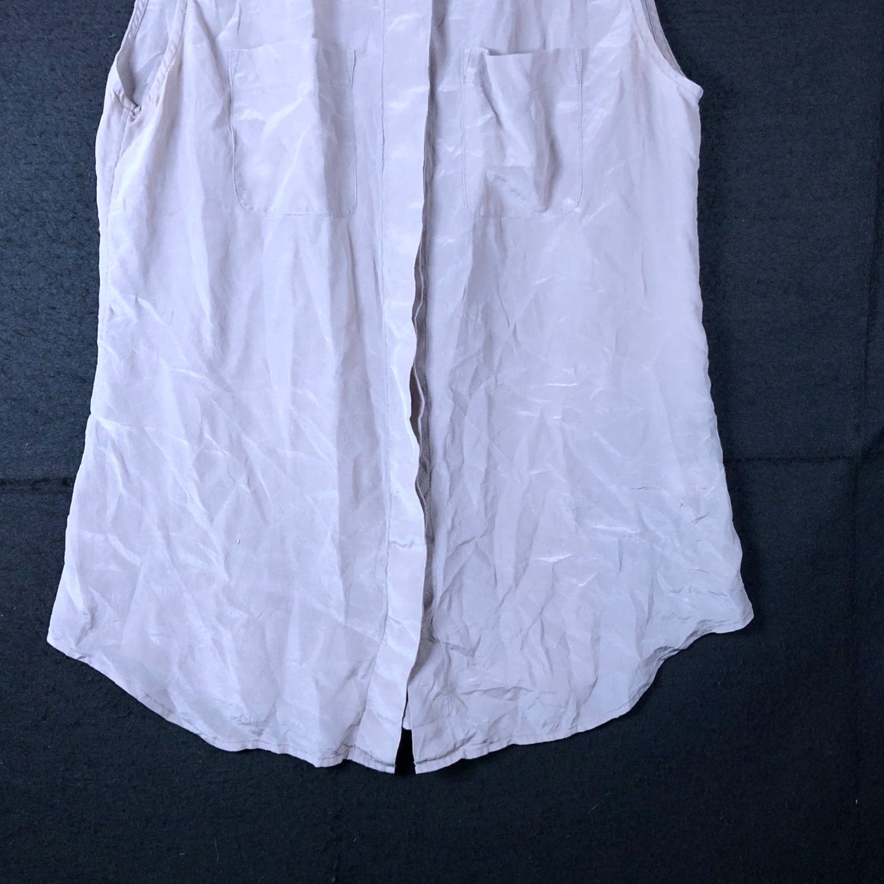 Banana Republic Banana Republic Womens Blouse Purple Button Down Sleeveless Tank 100% Silk 4 Size S / US 4 / IT 40 - 3 Thumbnail