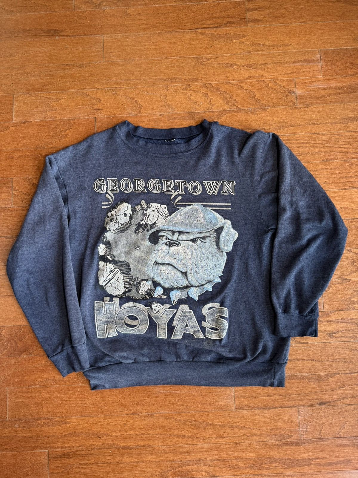 NCAA 1980s Georgetown Hoyas college crewneck Size US M / EU 48-50 / 2 - 1 Thumbnail