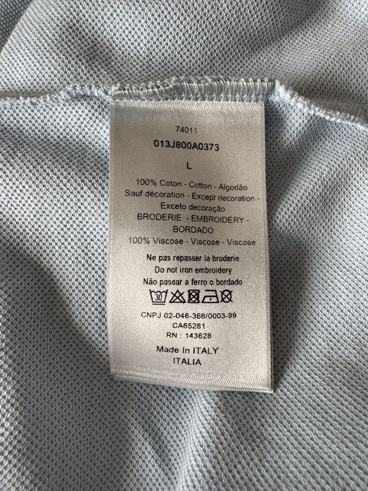 Dior Dior "CD" Baby Blue Polo Size US L / EU 52-54 / 3 - 7 Thumbnail