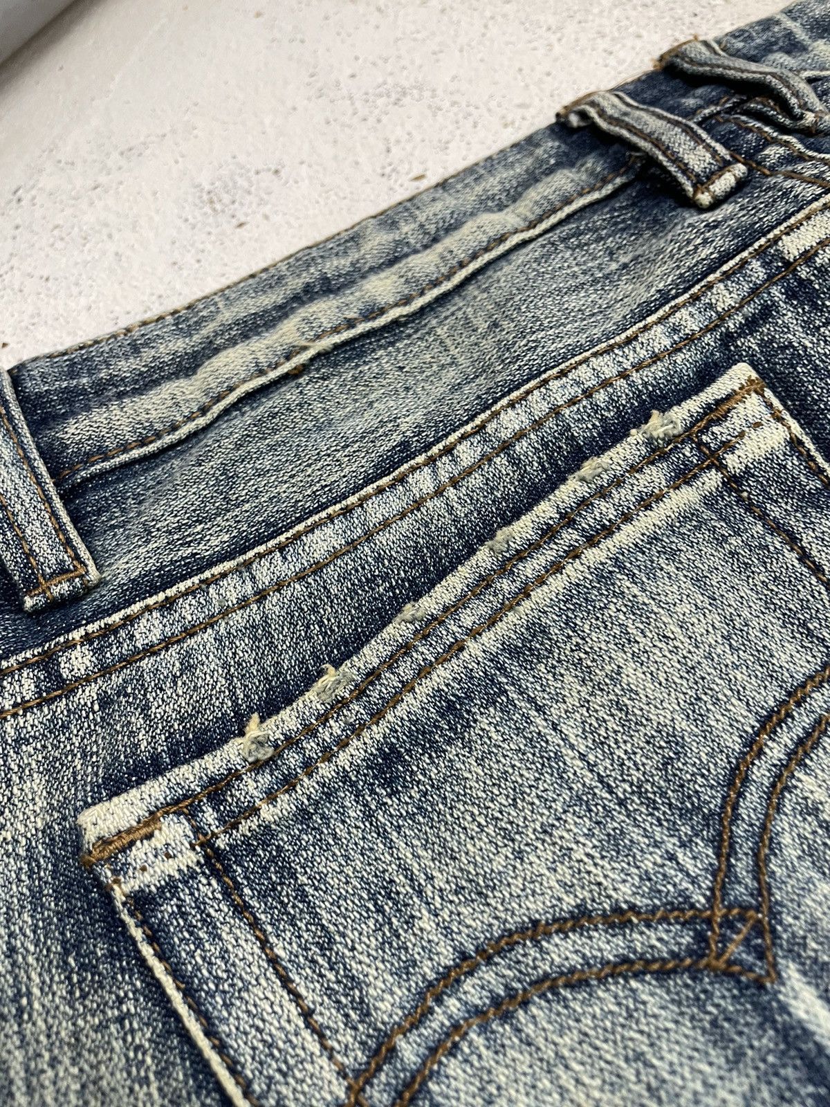 If Six Was Nine × Japanese Brand Still Mud Light Wash High Rise Flare Distressed Style Pants Size US 30 / EU 46 - 22 Thumbnail