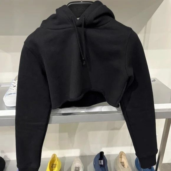 Givenchy Givenchy Black Cropped Hoodie - NEW WITH TAGS Size L / US 10 / IT 46 - 8 Thumbnail