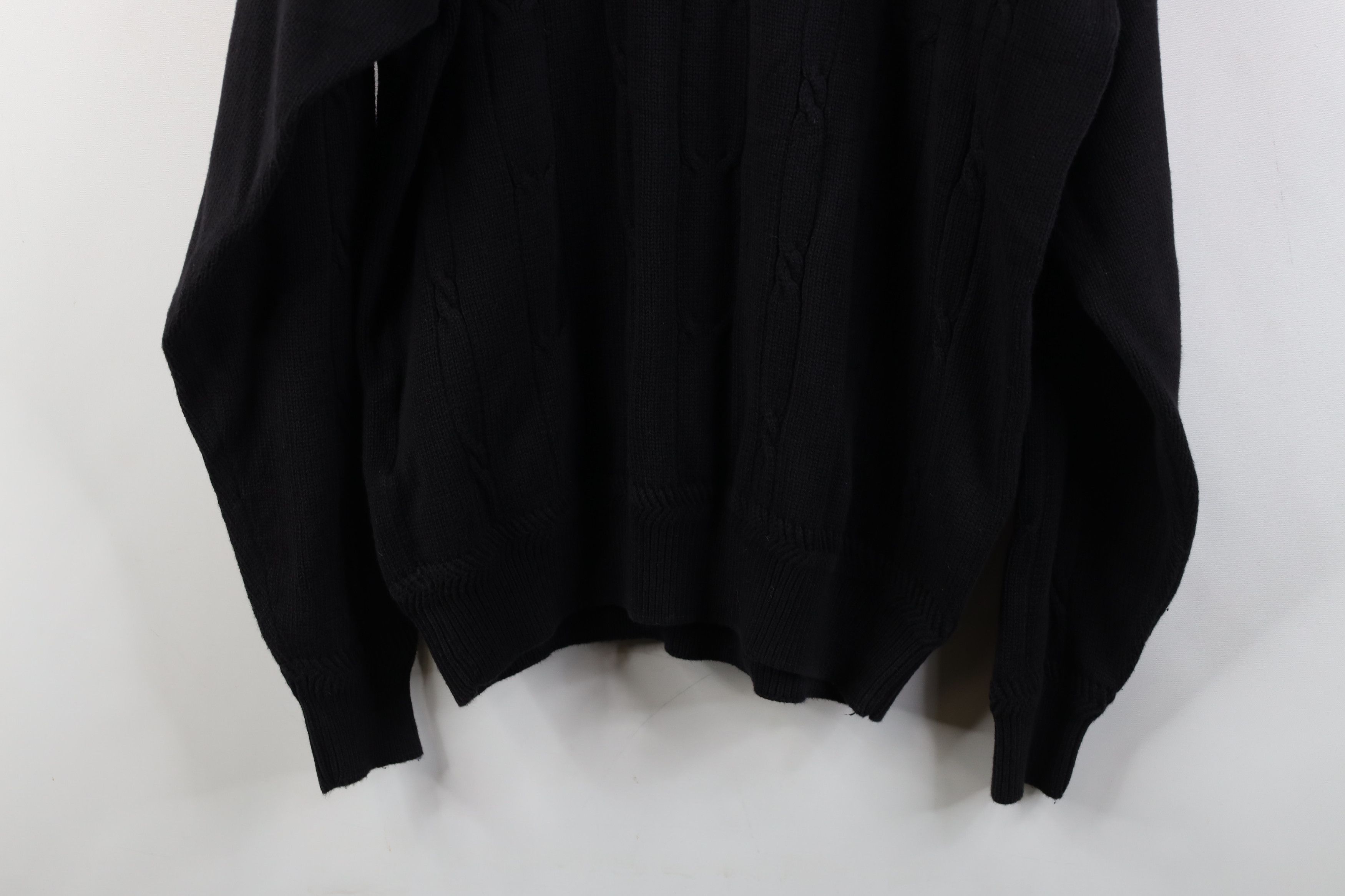 Nautica Vintage 90s Nautica Sailboat Cotton Cable Knit Sweater Black Size US M / EU 48-50 / 2 - 10 Thumbnail