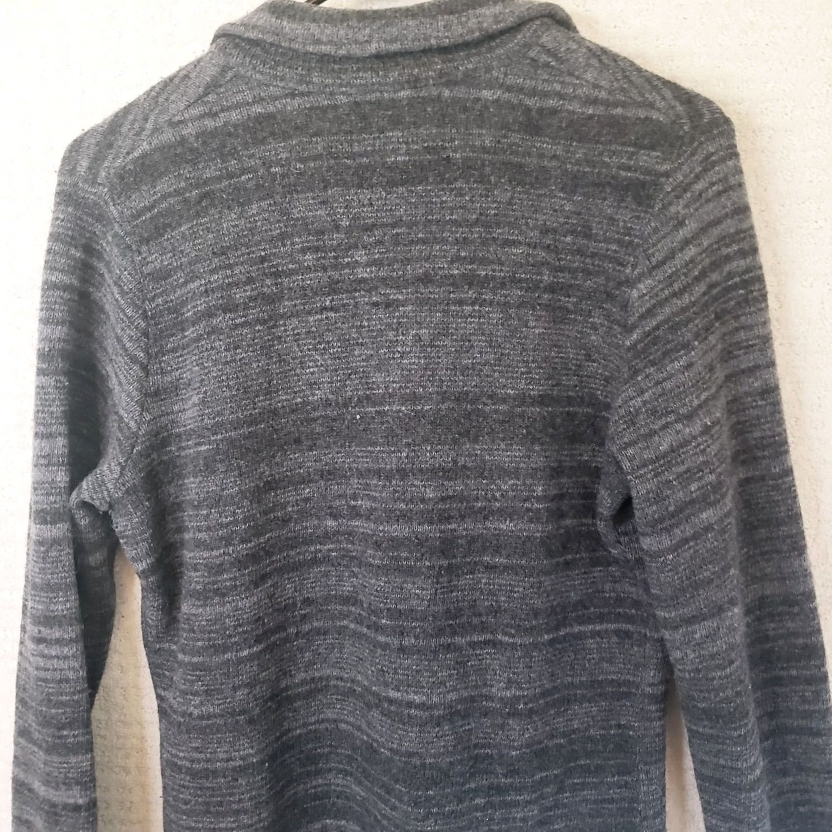 Vintage Woolrich Cardigan Sweater Wool Knit Heathered Gray Long Sleeve Crew Neck Pockets Vintage Womens M Wool Mix Size M / US 6-8 / IT 42-44 - 7 Thumbnail