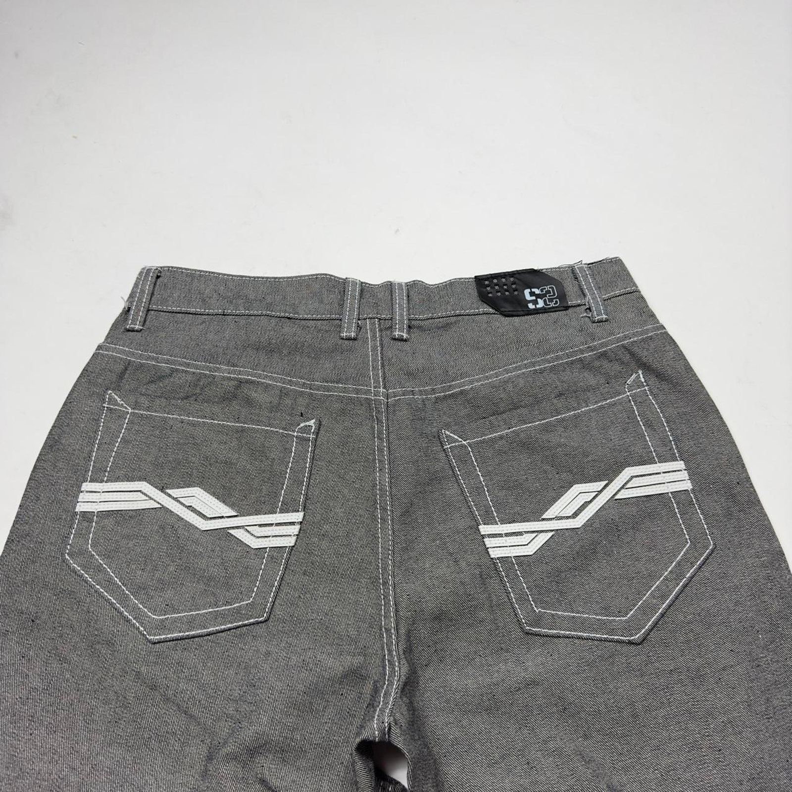 Japanese Brand × Southpole Y2K S2 Grey Wide-Leg Baggy Streetwear Grunge Denim Pants Size US 34 / EU 50 - 2 Thumbnail