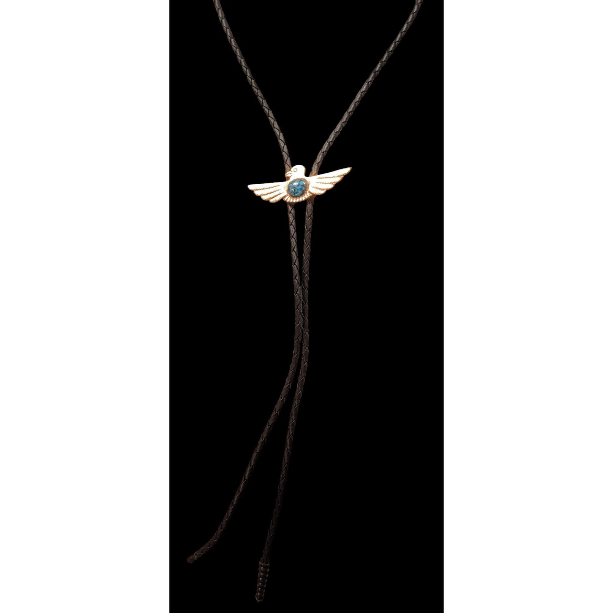 Other Vintage Copper Bird Bolo Tie With Turquoise Cabochon Size ONE SIZE - 3 Thumbnail
