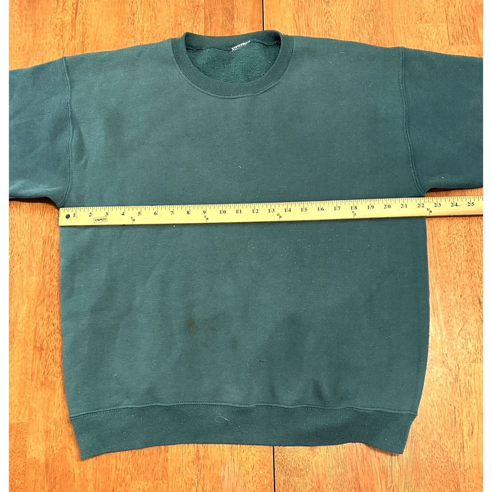 Fruit Of The Loom VINTAGE Fruit of the Loom Sweatshirt Large Green Crewneck 90s Mens Size US L / EU 52-54 / 3 - 6 Thumbnail