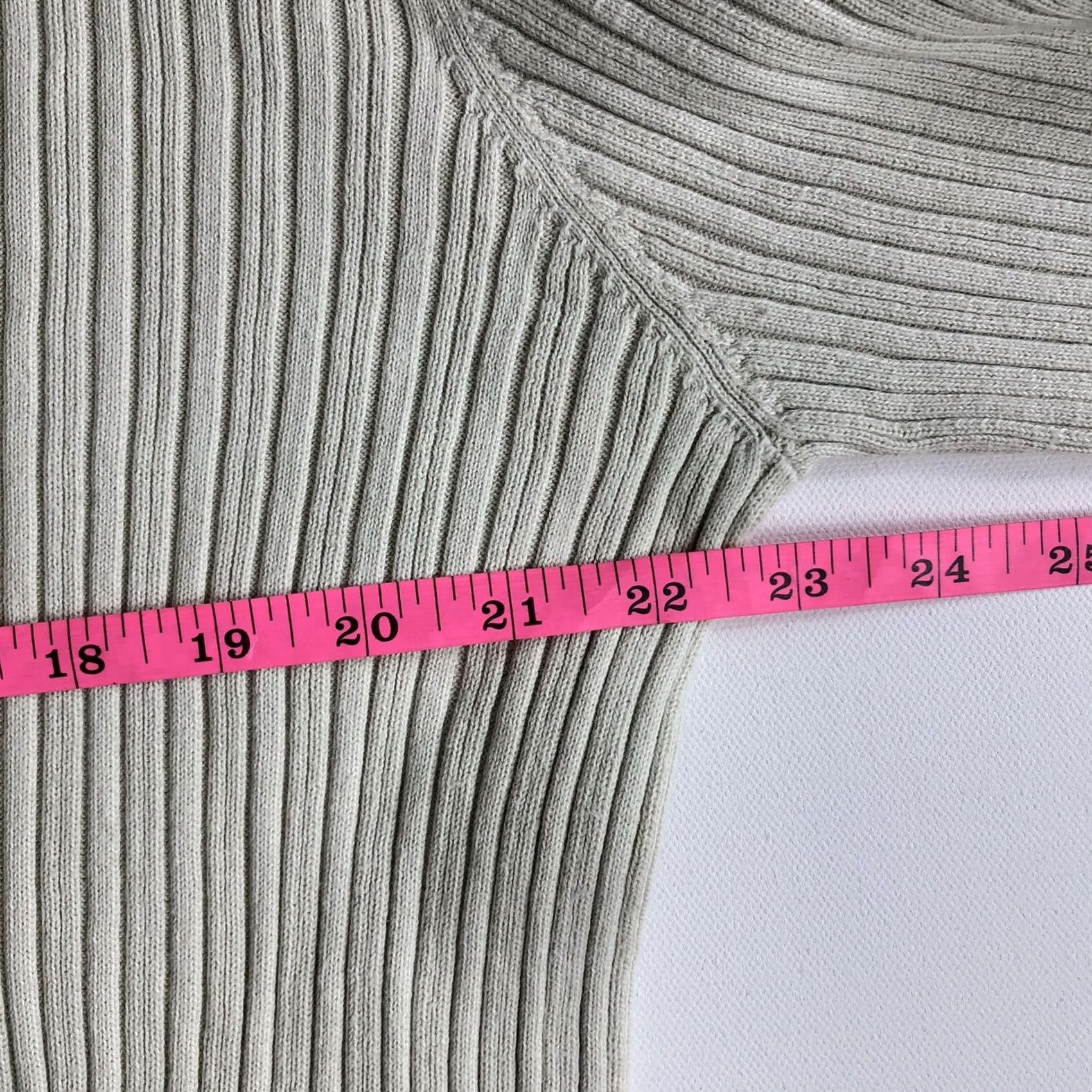 Express Express Rib Knit Sweater Shirt Women XL Beige Long Sleeve R87 Size XL / US 12-14 / IT 48-50 - 4 Thumbnail