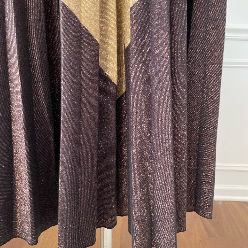 Free People Free People Pleated Love Trapeze Mini Dress Metallic Gold Br Size XS / US 0-2 / IT 36-38 - 5 Thumbnail