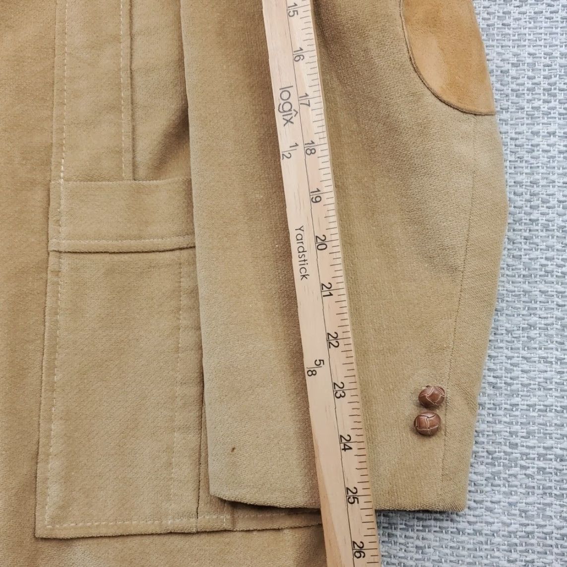 Vintage Brad Whitney Mens Western Jacket 46L Tan Blazer 1960s Size 46R - 5 Thumbnail
