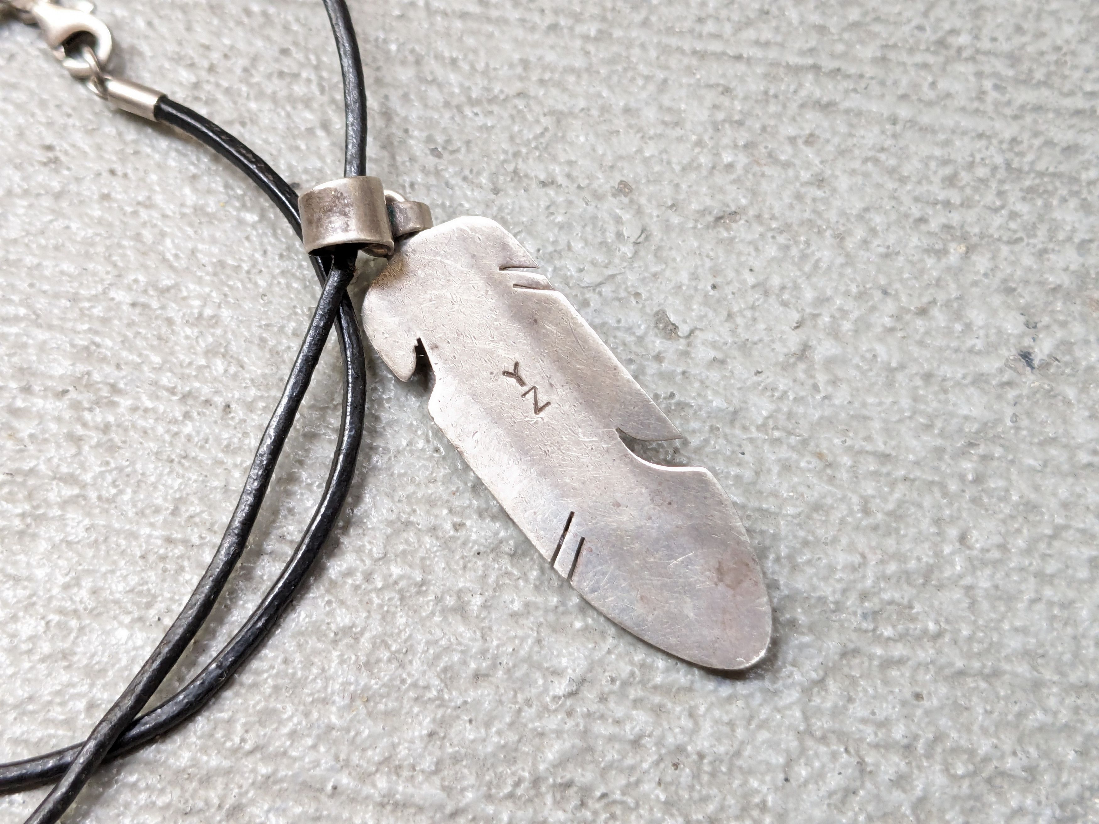 Other Vintage Sterling Silver Feather Necklace Navajo 17" Y2K Size ONE SIZE - 7 Thumbnail