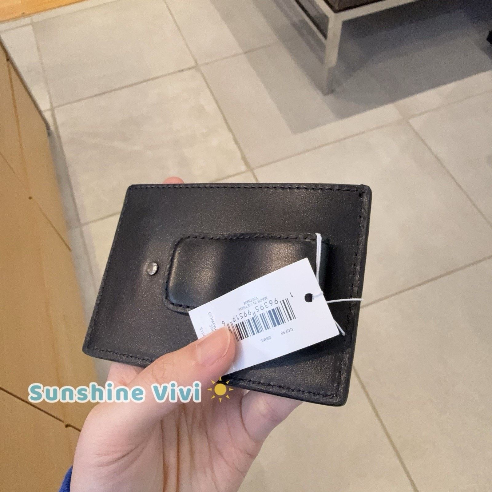 Coach NWT Coach Card Case With Money Clip CCF98 Charcoal/Black Size ONE SIZE - 4 Thumbnail