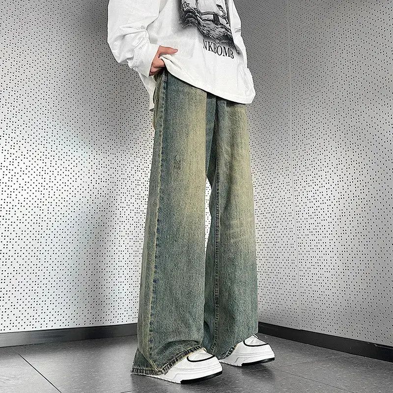 Japanese Brand Retro loose straight leg wide leg jeans Size US 32 / EU 48 - 1 Thumbnail