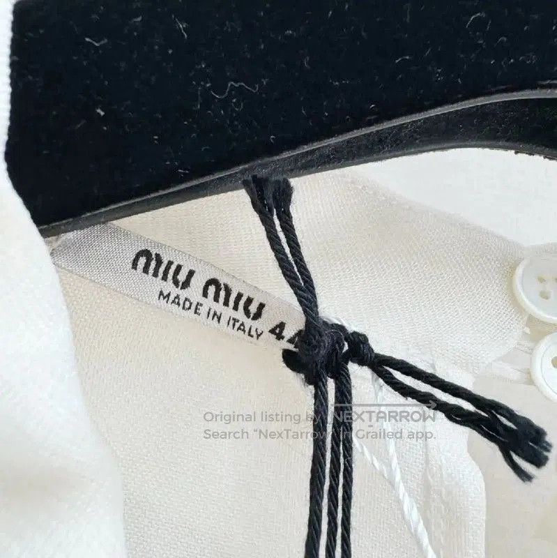 Miu Miu Miu Miu White Silk Long Sleeve Dress . Size M / US 6-8 / IT 42-44 - 3 Thumbnail