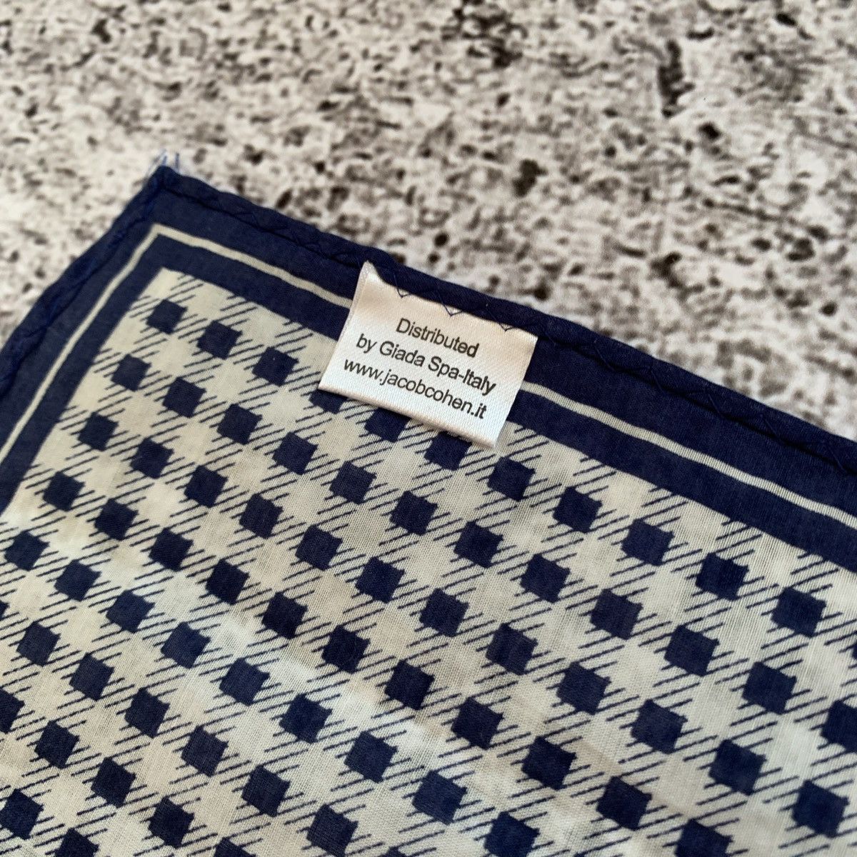 Jacob Cohen Jacob Cohen Pocket Scarves Bandana Blue & White Plaid Size ONE SIZE - 2 Thumbnail