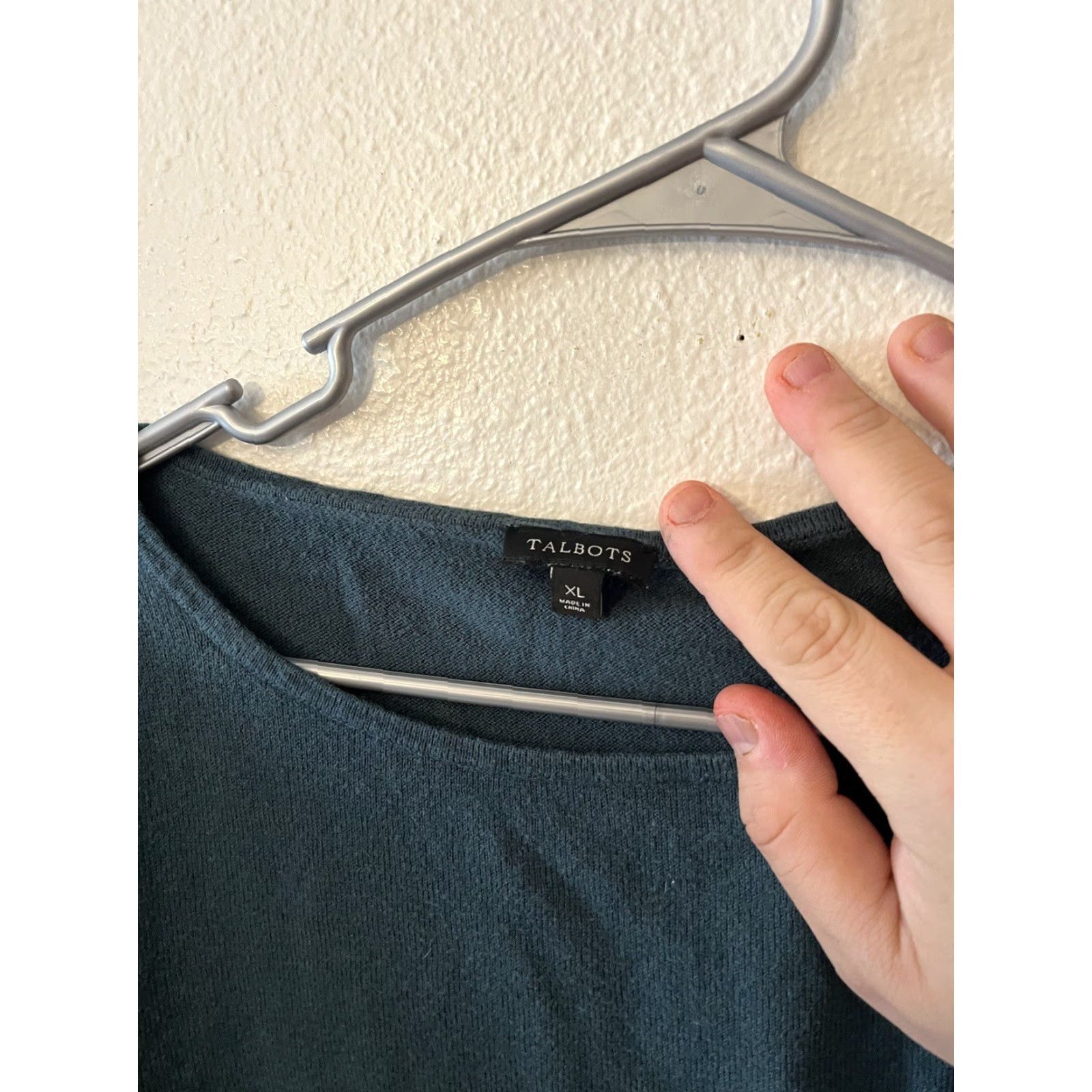 Talbots Talbots Women’s Sweater XL Teal 3/4 Sleeve Boat Neck Pullover Office, Business, Professional Womens XL Teal Pullover Sweater Size XL / US 12-14 / IT 48-50 - 2 Thumbnail