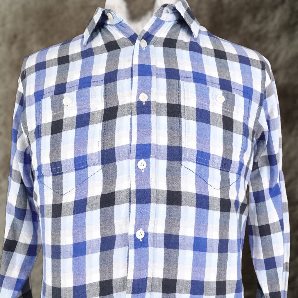 Ben Sherman Ben Sherman Shirt Mens XL Blue Plaid Button Front Long Sleeve Cotton Casual Size US XL / EU 56 / 4 - 1 Thumbnail