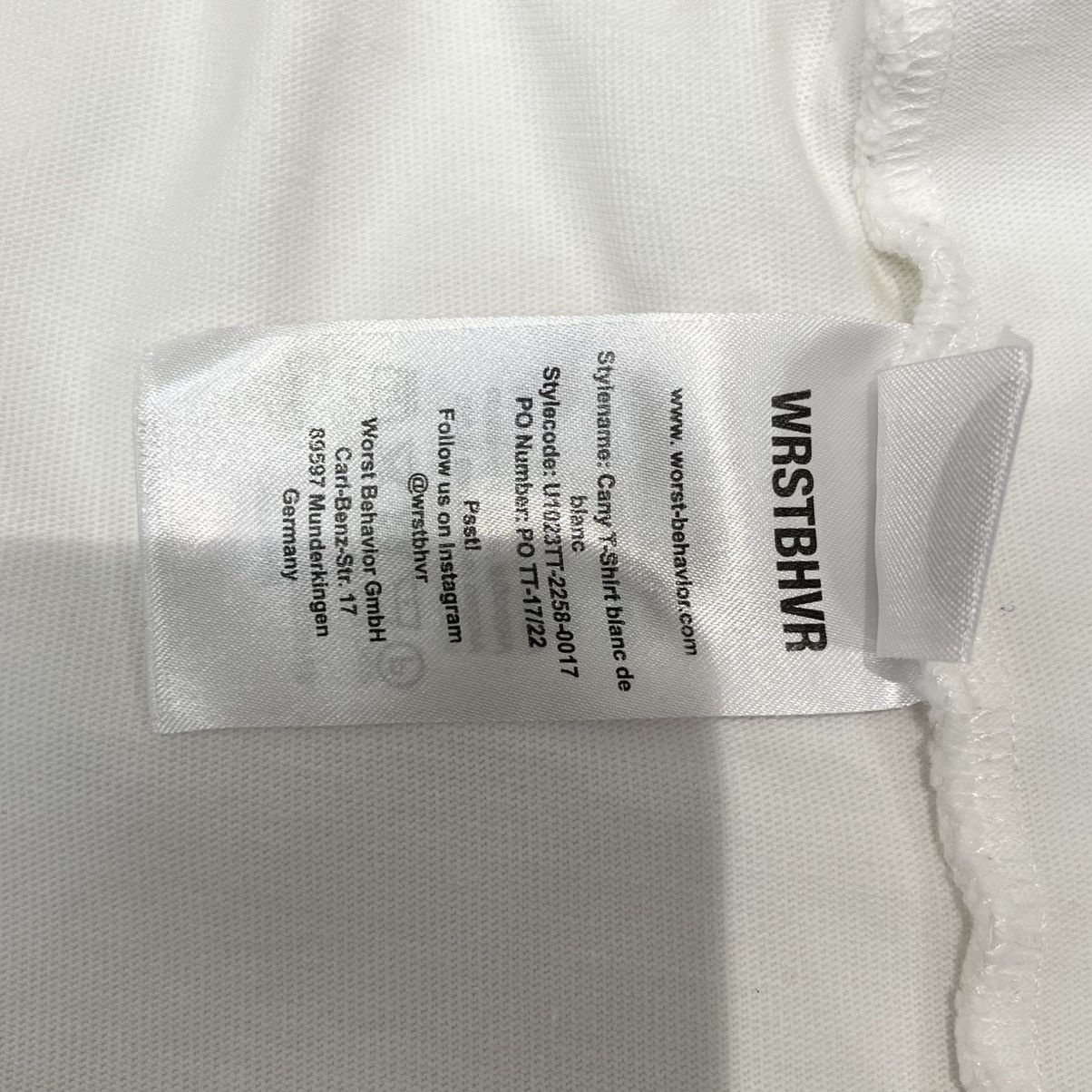Other WRSTBHVR Tee White Size US XXL / EU 58 / 5 - 5 Thumbnail