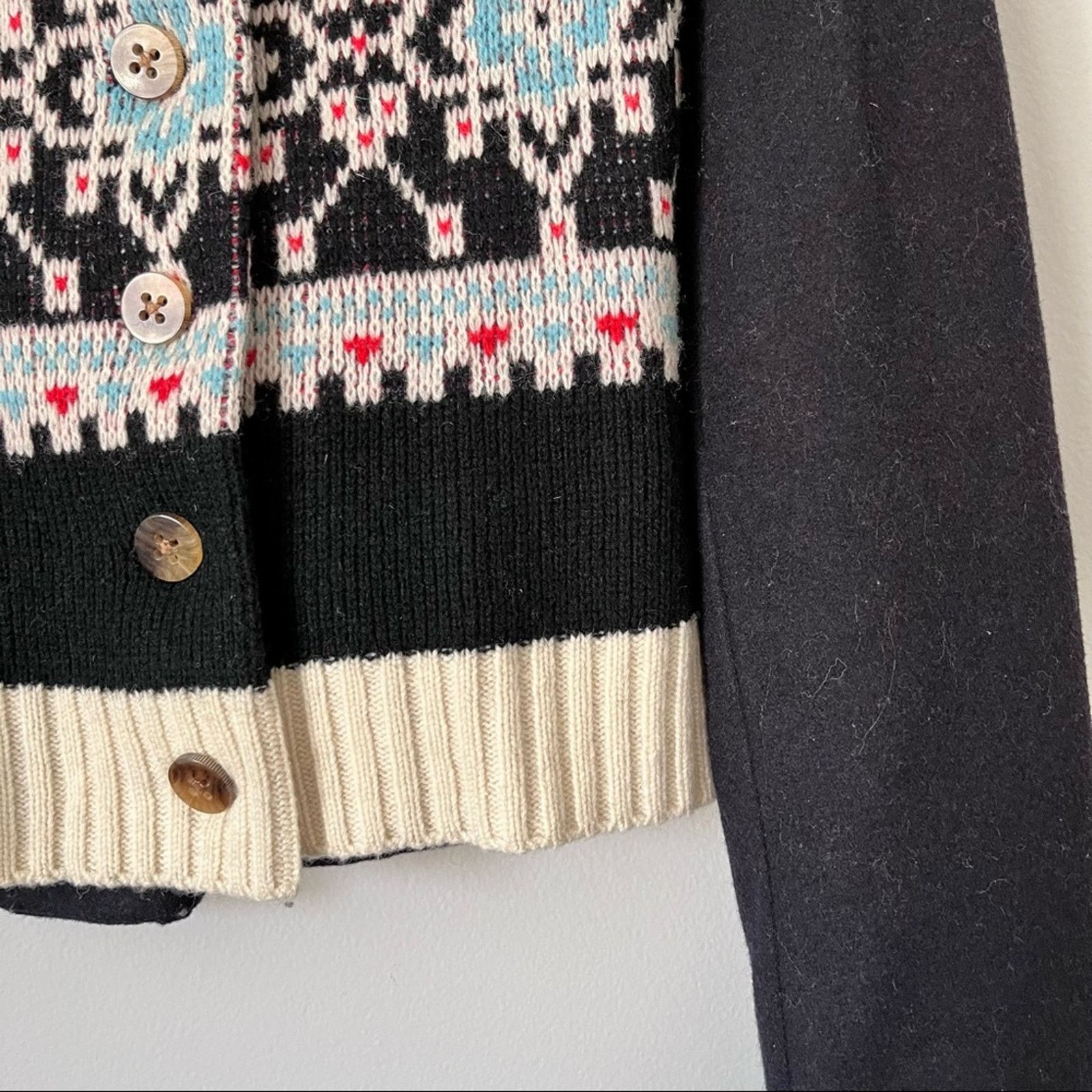 Anthropologie Anthropologie Buckhaven Fairisle Sweater jacket Elevenses Size XS / US 0-2 / IT 36-38 - 6 Thumbnail