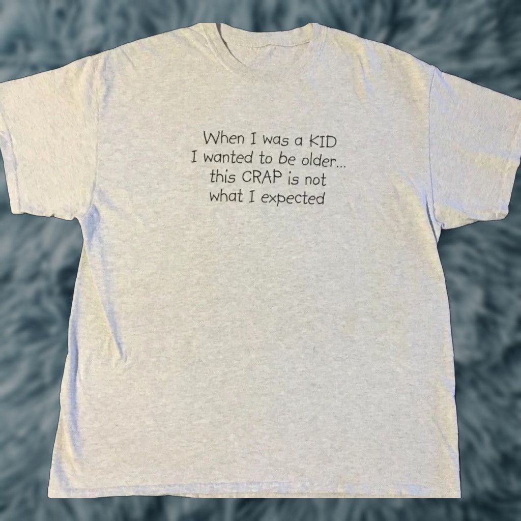 Vintage VINTAGE This Crap Isn’t What I Expected Faded Shirt XL Sarcasm T-Shirt Mens Gray 80s 90s Grunge Funny Saying Joke Size US XL / EU 56 / 4 - 1 Thumbnail