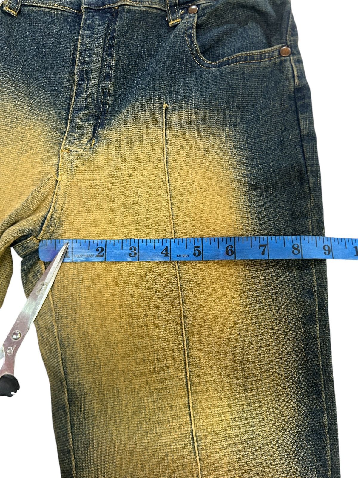 Designer Vintage Anchelli Paris Sun Faded Flared y2k Jeans Size US 27 - 12 Thumbnail