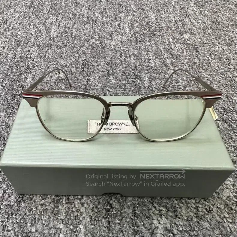 Thom Browne Thom Browne Three-color striped thin frame glasses Size ONE SIZE - 2 Thumbnail