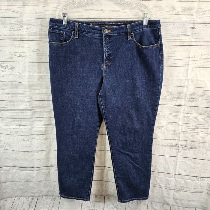 Vintage Chicos Womens So Slimming Girlfriend Slim Leg Ankle Jeans Sz ...