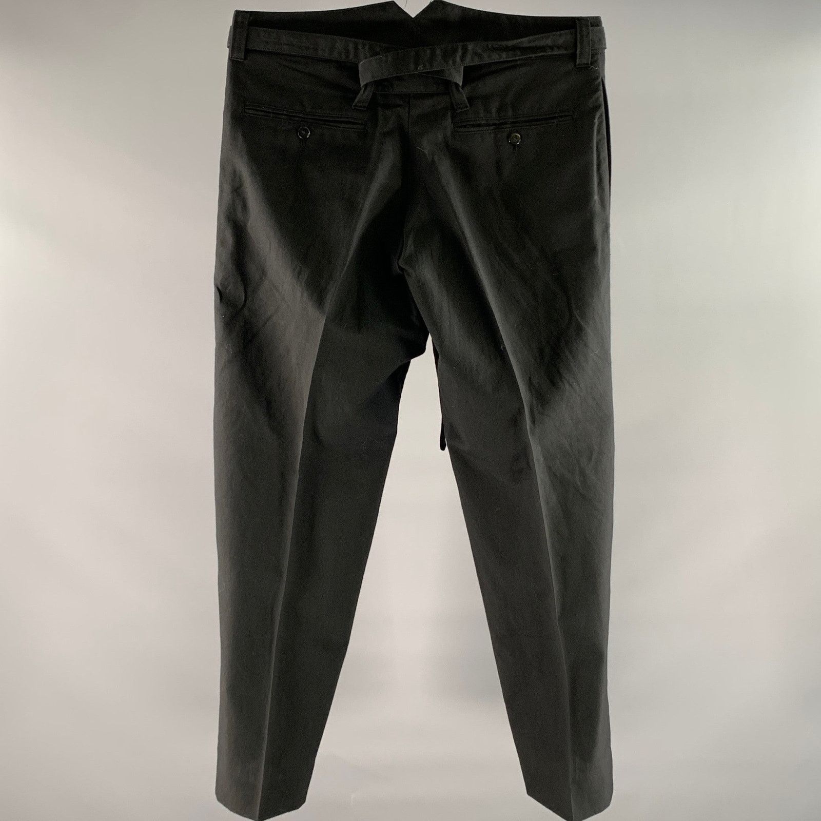 Visvim VISVIM Size L Black Wool Linen Waist Tie Pants Size US 34 / EU 50 - 4 Thumbnail