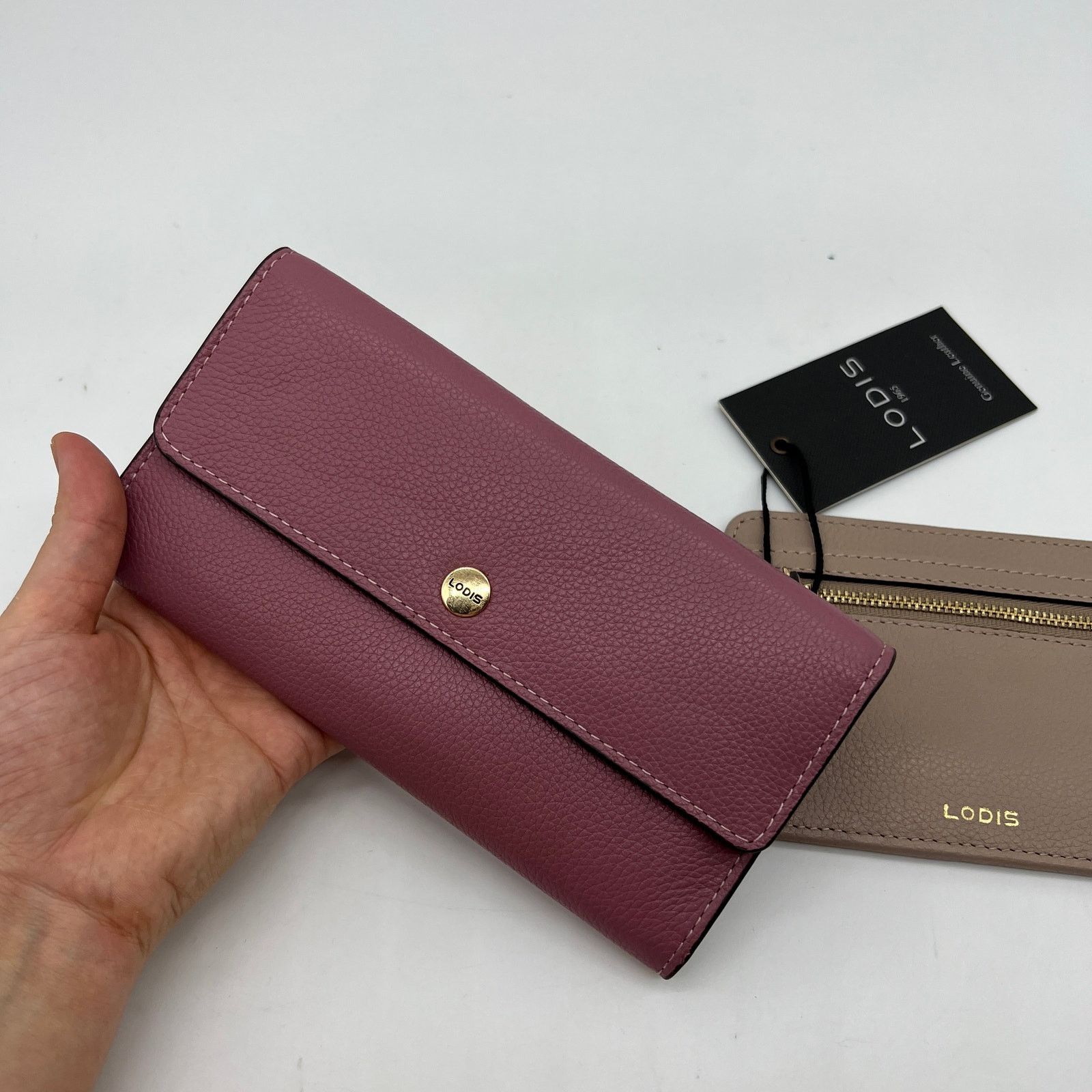 Other LODIS Texas Leather 2-Piece Wallet Set Pink & Brown Size ONE SIZE - 3 Thumbnail