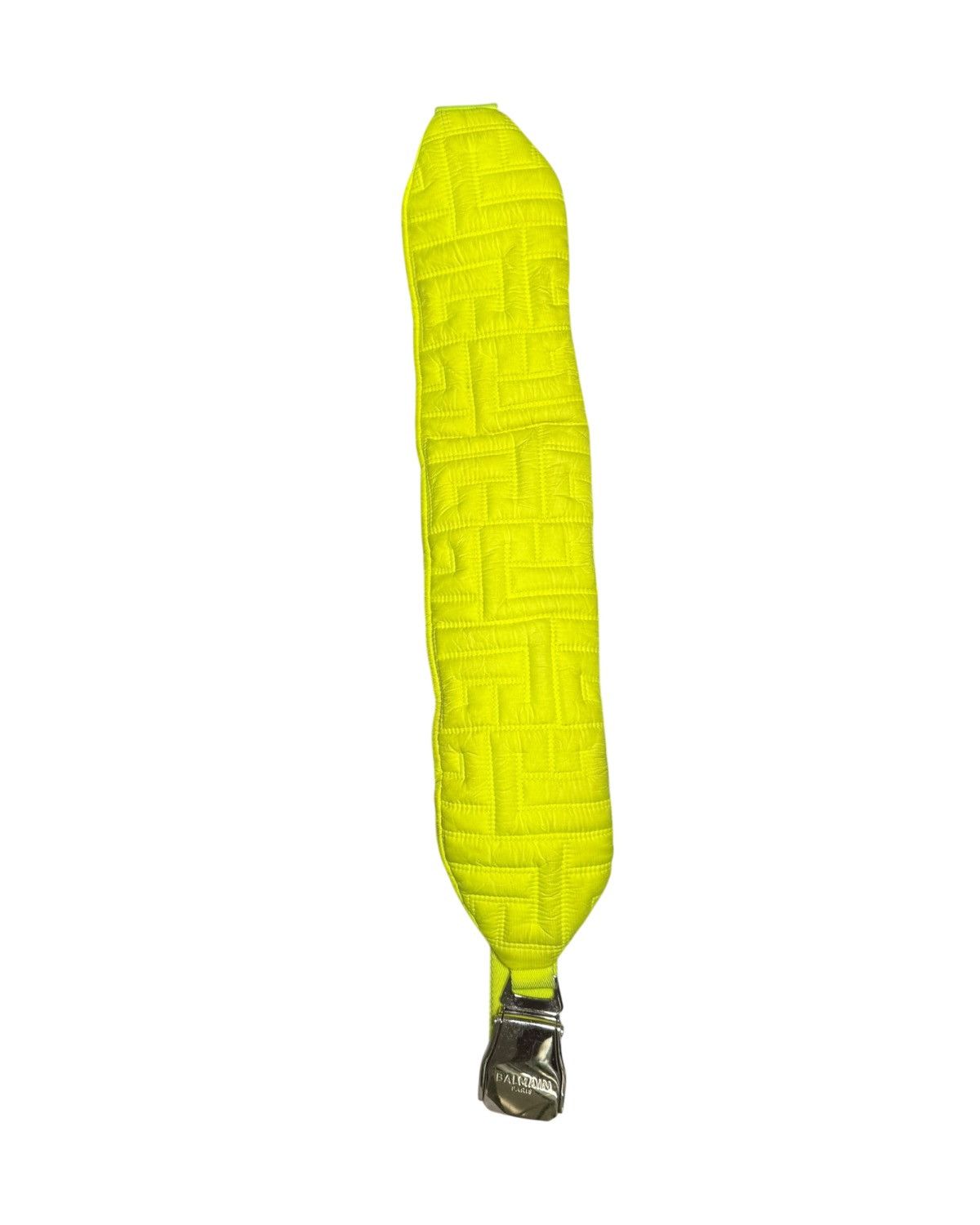 Balmain Balmain Lime-Green Embossed Nylon Belt Bag Size ONE SIZE - 2 Thumbnail
