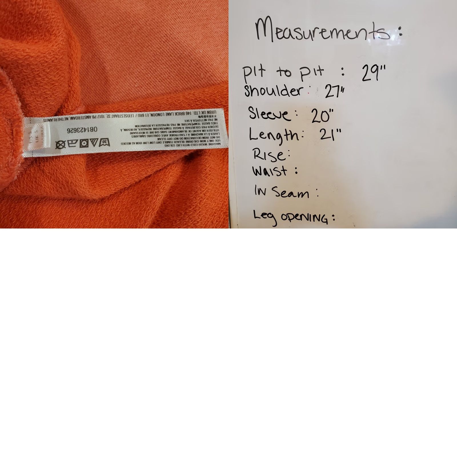 Free People Free People Movement Sweatshirt 1/2 Snap Crew Neck 3/4 Sleeve Oversized Orange Womens S Size S / US 4 / IT 40 - 8 Thumbnail