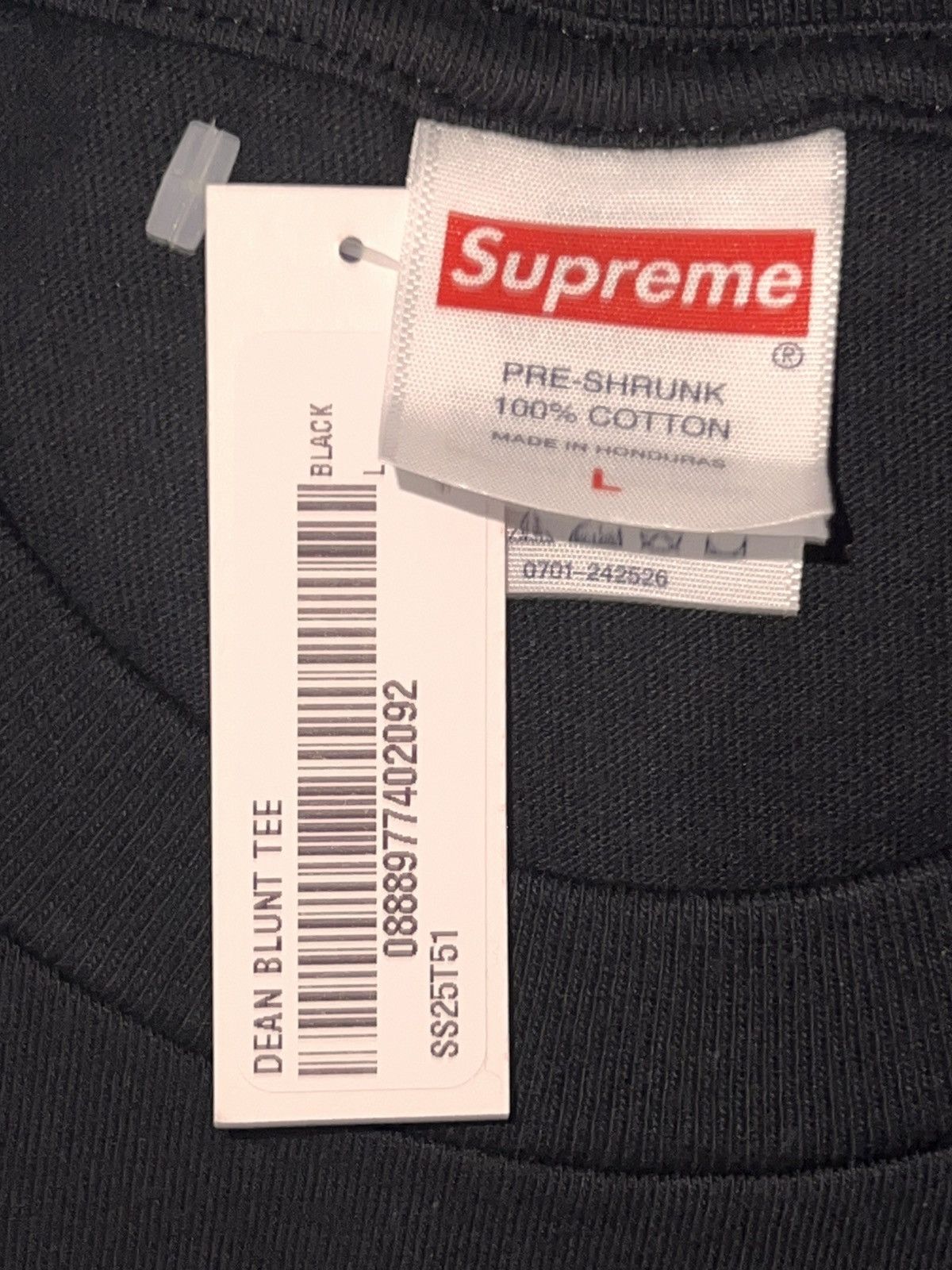 Supreme L Supreme Dean Blunt Tee Black photo 2025 box logo Size US L / EU 52-54 / 3 - 16 Thumbnail