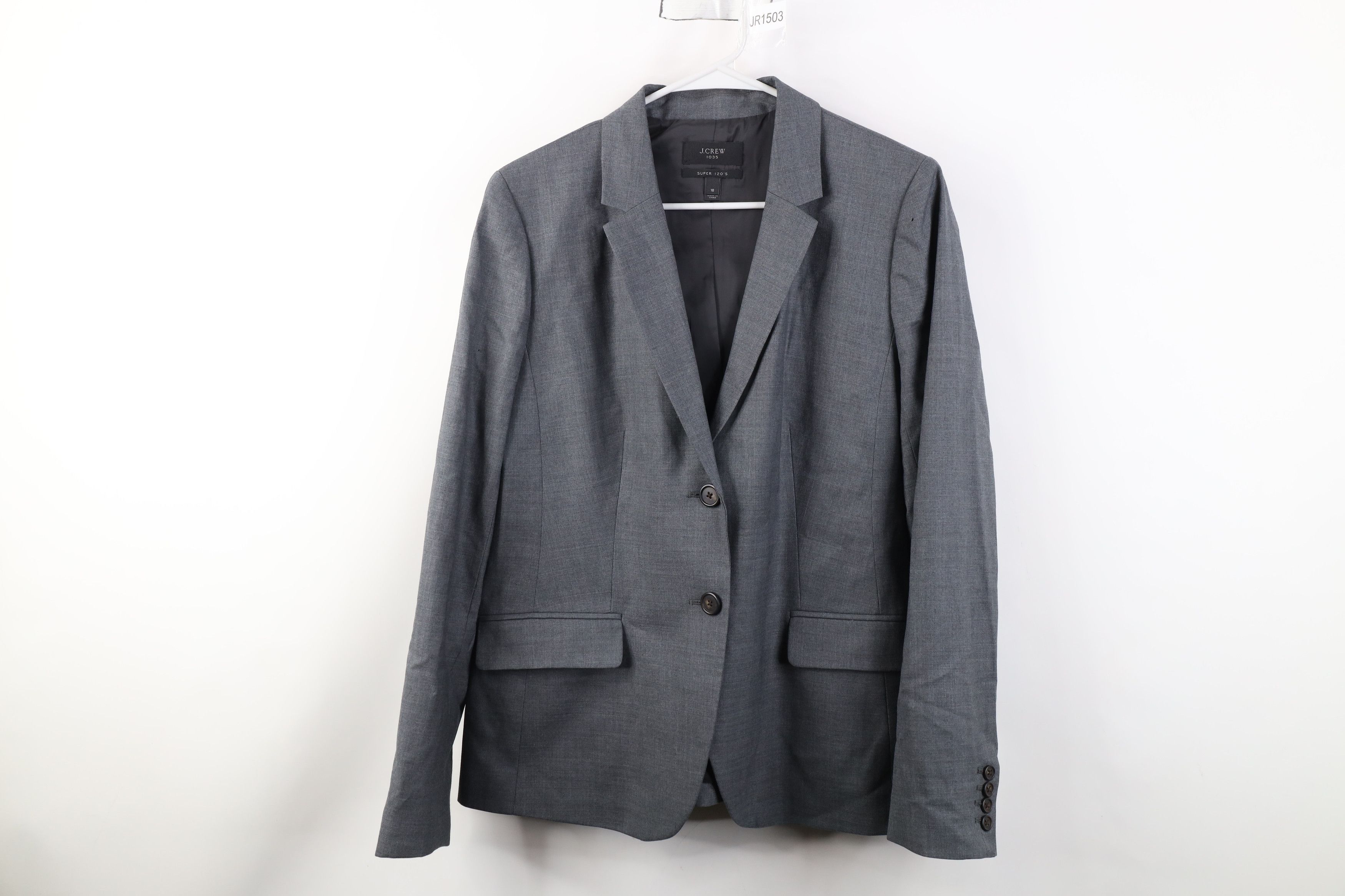 J.Crew J Crew 1035 Wool 2 Button Suit Coat Blazer Jacket Gray Size XXL / US 16-18 / IT 52-54 - 1 Thumbnail