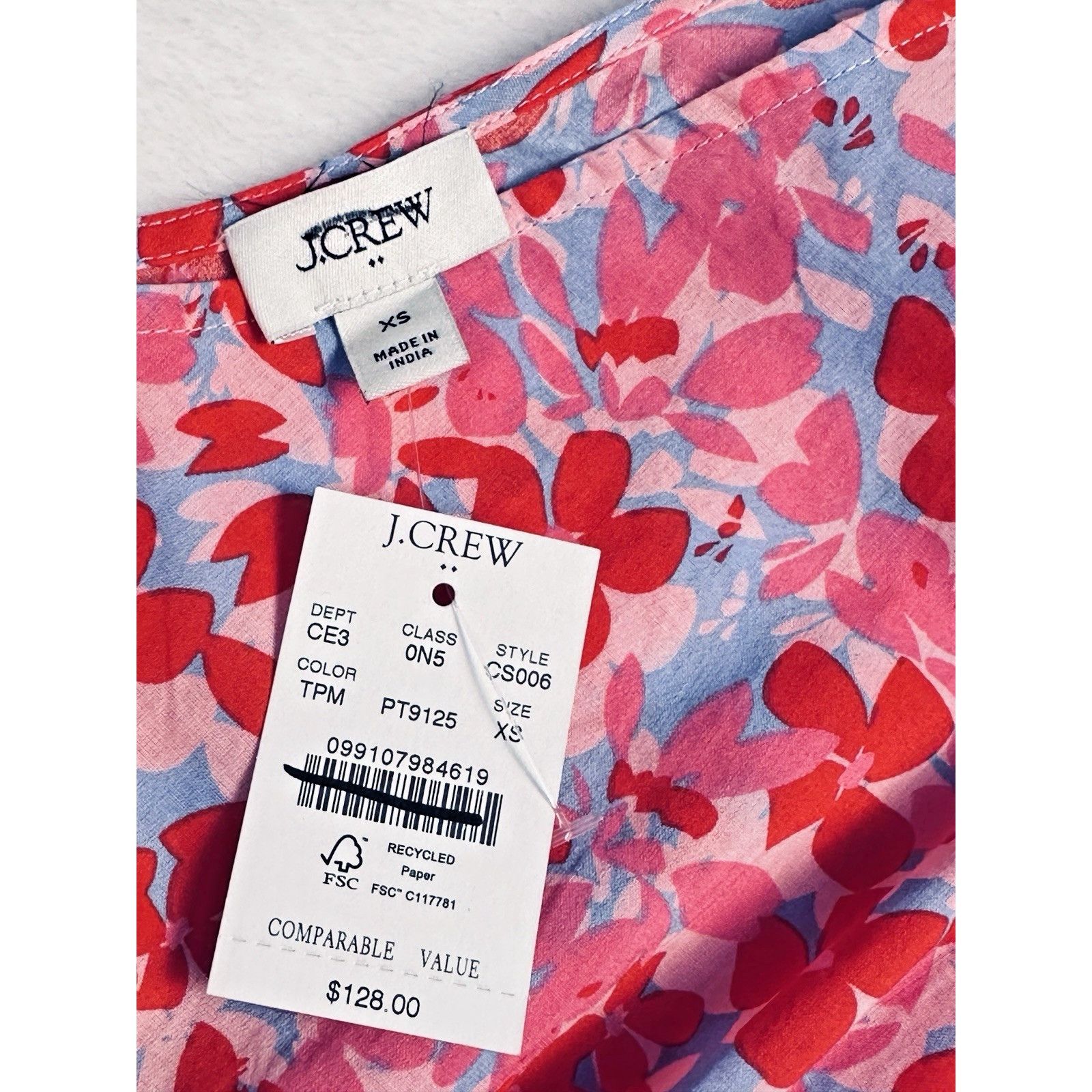 J.Crew J.Crew Tie-Back Floral Midi Beach Dress Sz XS Tropical Pink Size XS / US 0-2 / IT 36-38 - 5 Thumbnail
