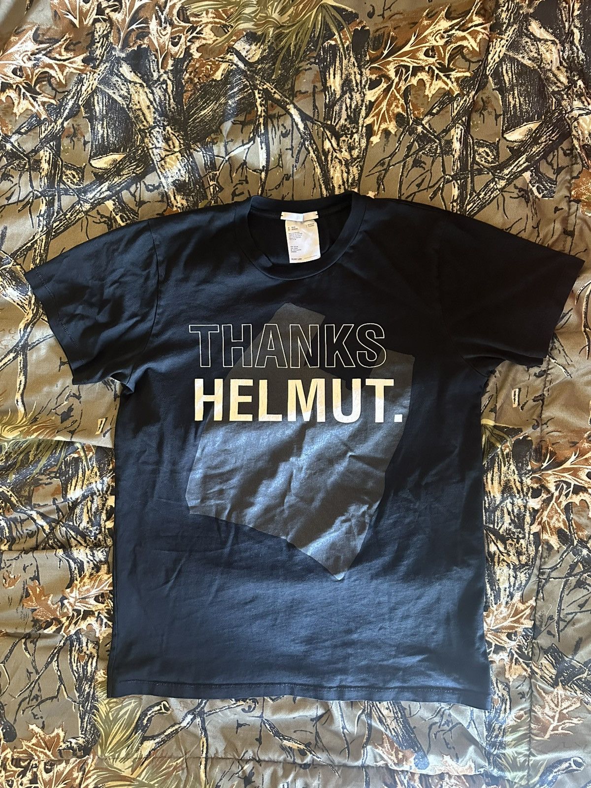 Designer × Helmut Lang black y2k ‘thanks helmut.’ shirt Size US L / EU 52-54 / 3 - 1 Thumbnail