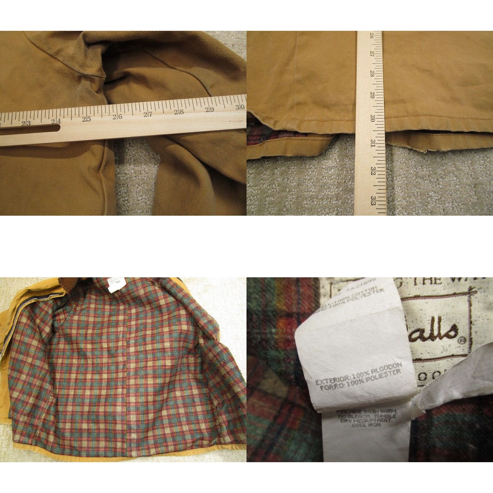 Walls VINTAGE Walls Jacket Bomber Jacket Men XL Brown Chore Blanket Lined 90s USA Wind-Resistant Pockets Zip Corduroy? Size US XL / EU 56 / 4 - 8 Thumbnail