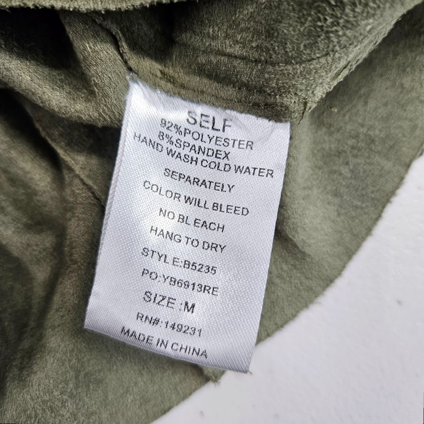 Vintage Kori America Womens Faux Suede Moto Jacket Sz Medium Green Long Sleeve Jacket Size M / US 6-8 / IT 42-44 - 5 Thumbnail