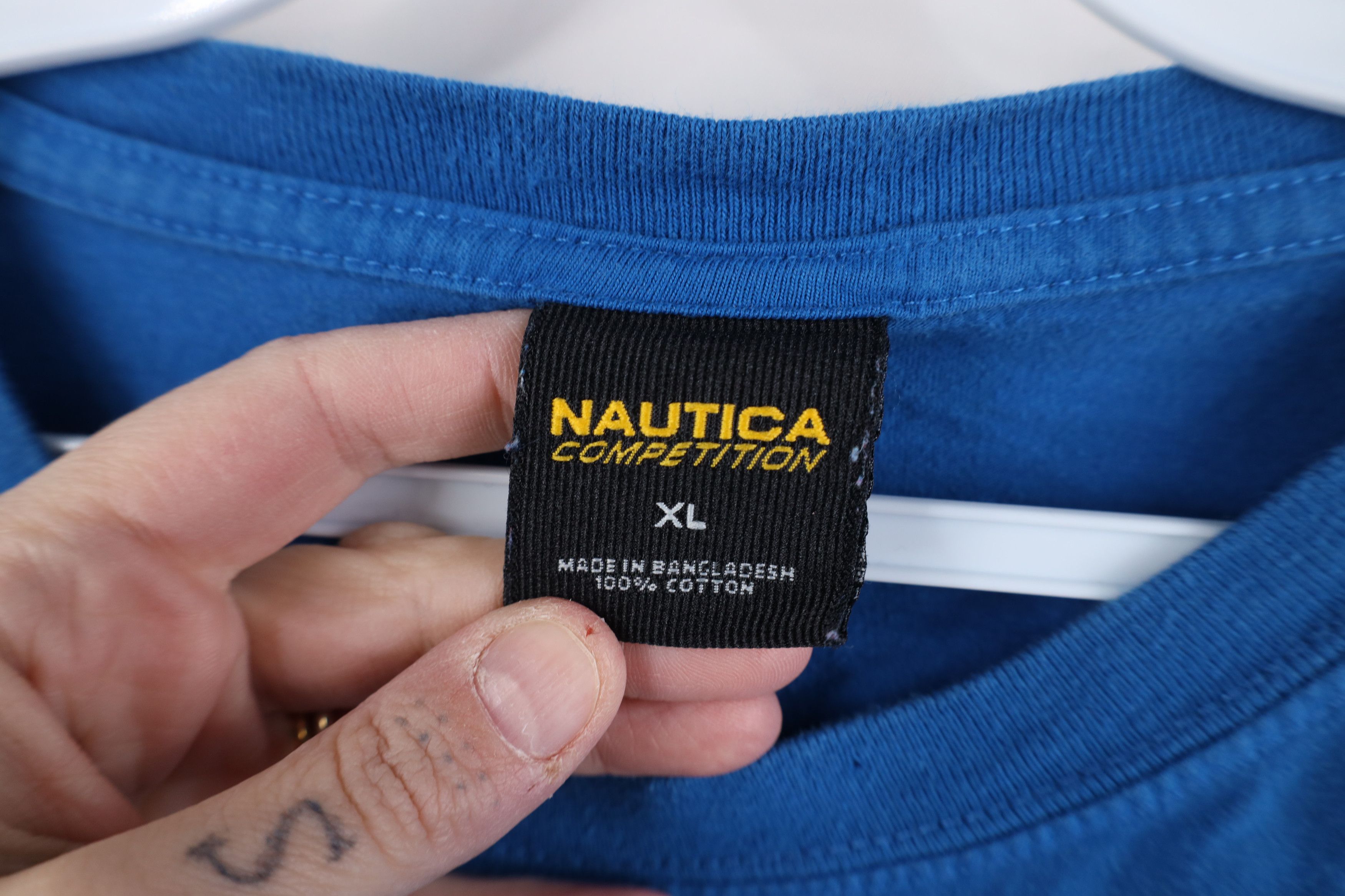 Nautica Vintage 90s Nautica Competition Spell Long Sleeve T-Shirt Size US XL / EU 56 / 4 - 9 Thumbnail