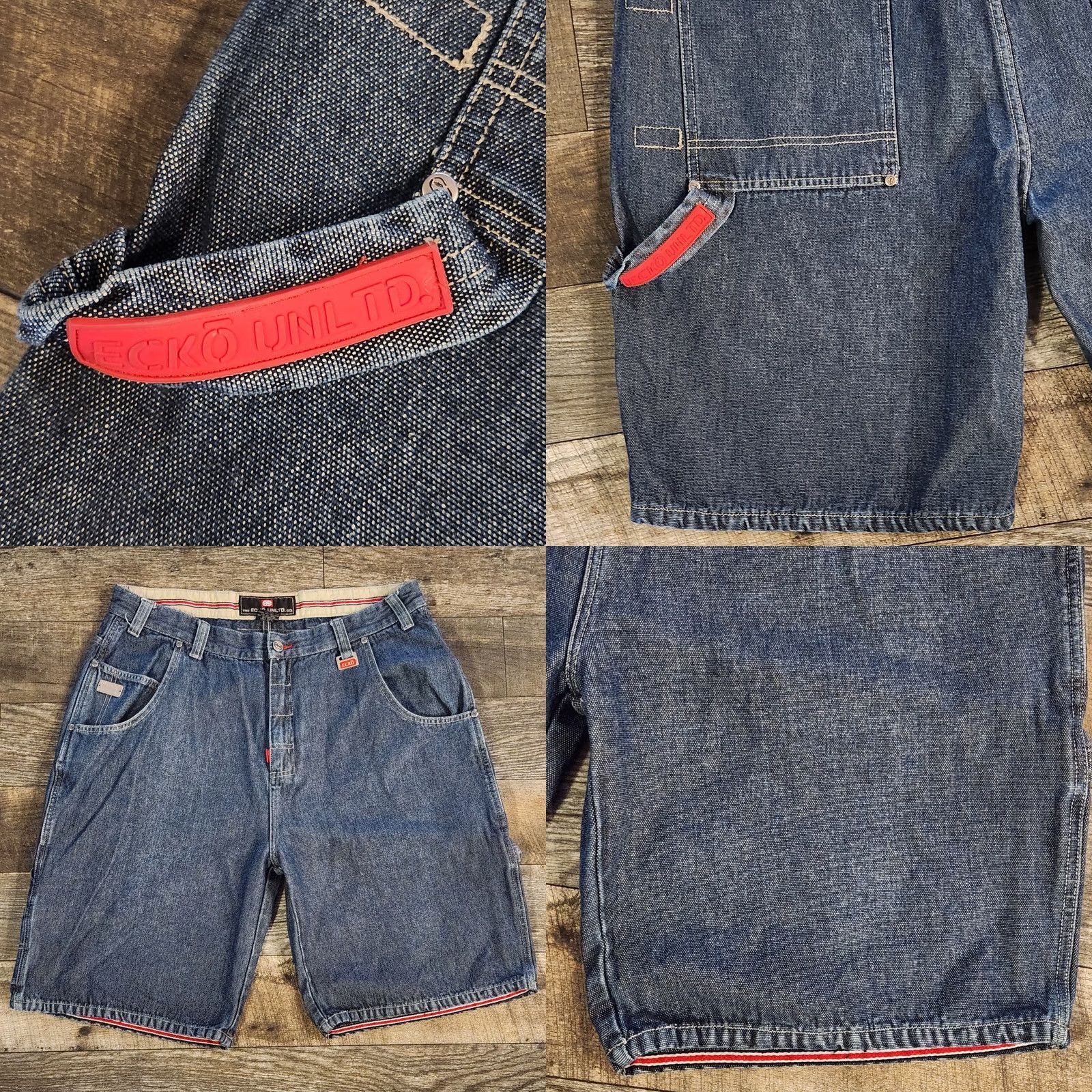 Ecko Unltd. Vintage Ecko Unltd Shorts Mens 38 Denim Baggy Carpenter Hip Hop Skater 90s - Pre-Owned Size US 38 / EU 54 - 8 Thumbnail